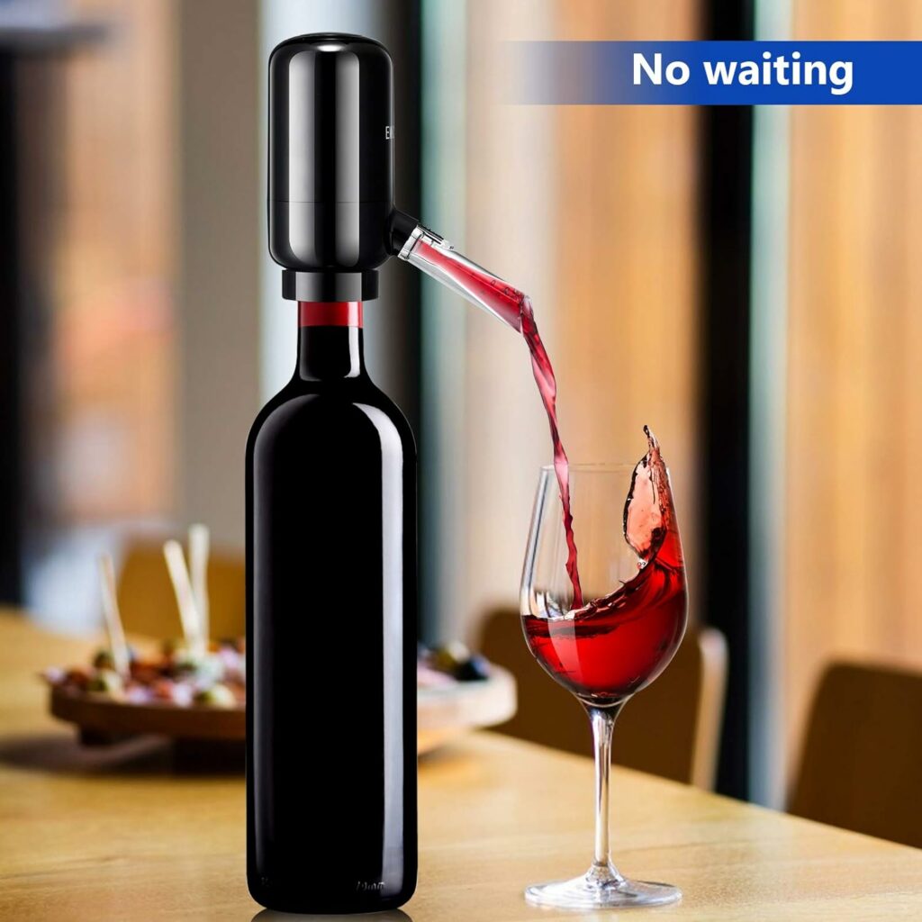 EWCOVEROSELY Decanter Elettrico per Vino,Automatico Intelligente Versatore di Vino e Aeratore,Pompa Vino Elettrica