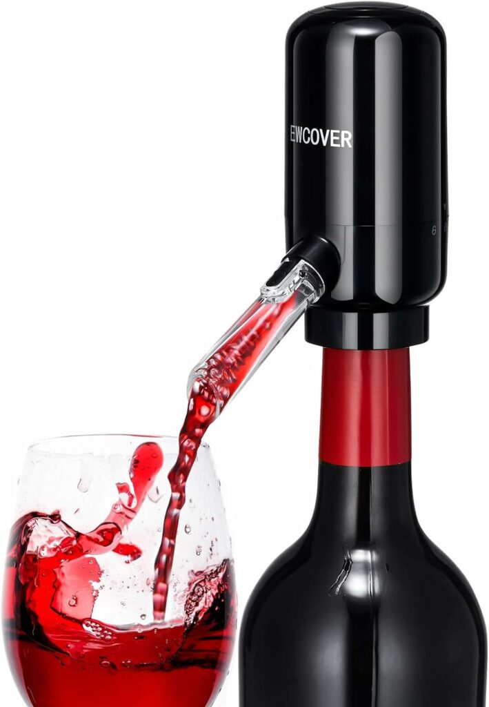 EWCOVEROSELY Decanter Elettrico per Vino,Automatico Intelligente Versatore di Vino e Aeratore,Pompa Vino Elettrica